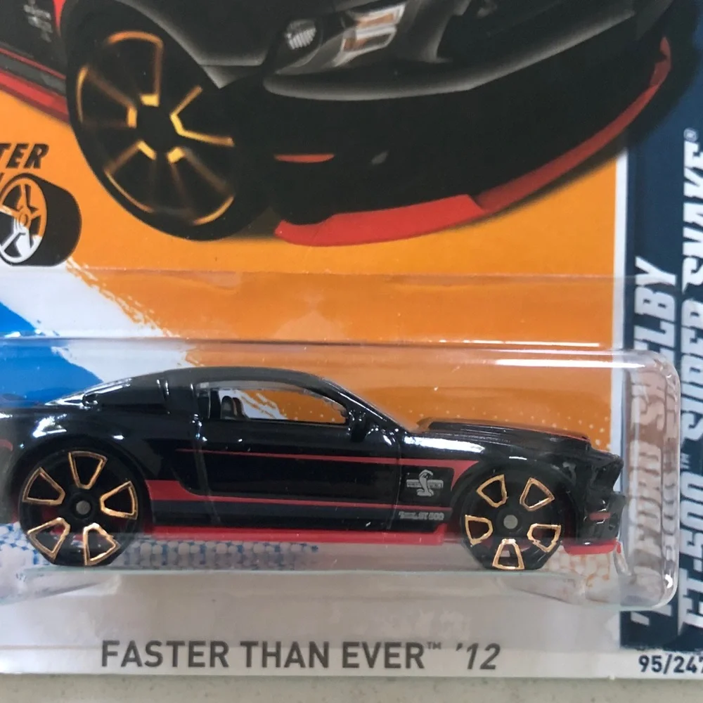 Mattel Hot Wheels Black and Red Shelby GT-500